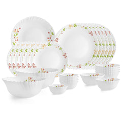 Dazzle Series 27 Pieces Opalware Dinner Set for Family of 6 Secret Garden