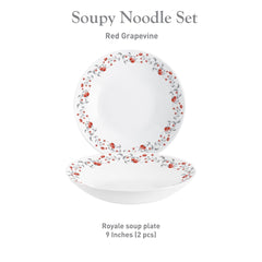 Royale Series Soupy Noodle Gift Set, 2 Pieces Red Grapevine / 2 Pieces