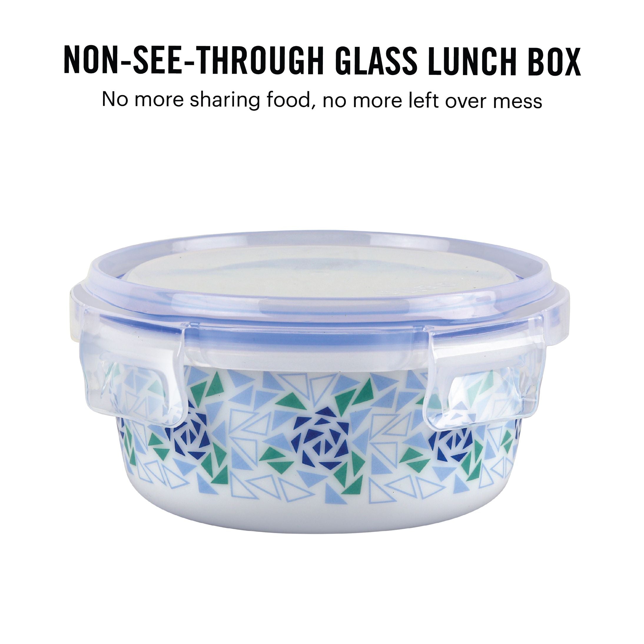 Mosaic Rose Opalware Lunch Box with Jacket / 3 Piece