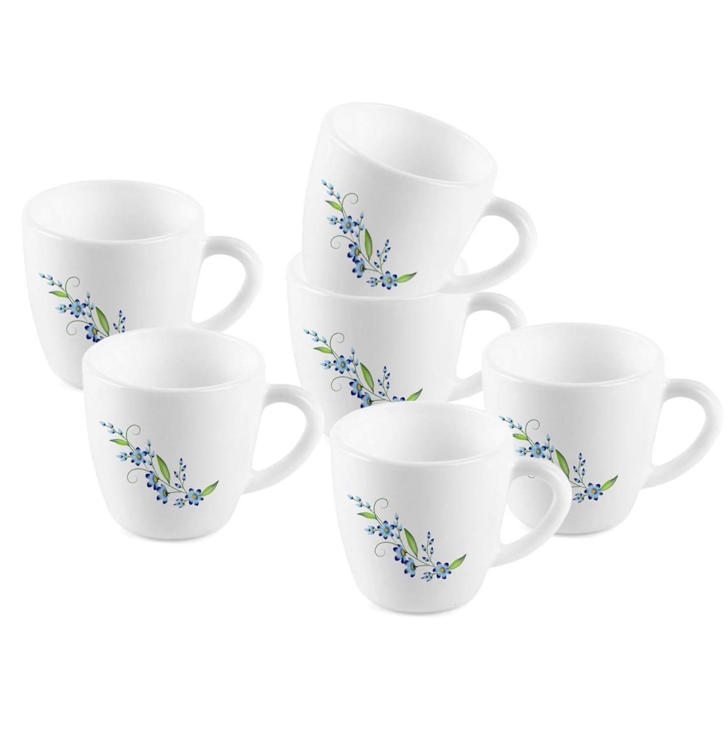 Imperial Blue Creeper Ricca Mugs, 6 Pieces Small / 6 Pieces