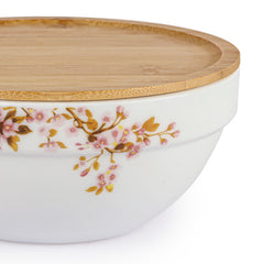 Royale Series Mixing bowls with bamboo lid Gift Set, 3 Pieces Gardenia / 3 Pieces