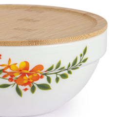 Royale Series Mixing bowls with bamboo lid Gift Set, 3 Pieces Lily / 3 Pieces