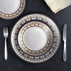 Solitaire 33 pc AB Series Dinner Set Family of 6, Blu 6