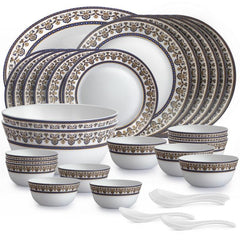 Solitaire 33 pc AB Series Dinner Set Family of 6, Blu 6