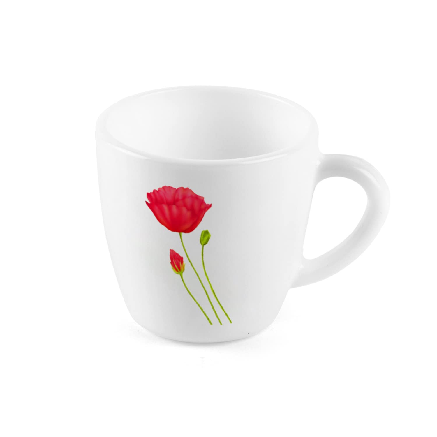 Imperial Red Poppy Ricca Mugs, 6 Pieces Medium / 6 Pieces