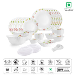 Dazzle Series 35 Pieces Opalware Dinner Set for Family of 6 Secret Garden / With Multipurpose Bowl