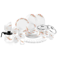 Imperial Series 65 Pieces Opalware Dinner Set for Family of 8 Cello Creeper