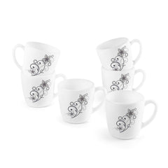 Imperial Camber Black Ricca Mugs, 6 Pieces Small / 6 Pieces