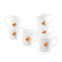 Imperial Orange Lily Ricca Mugs, 6 Pieces Small / 6 Pieces