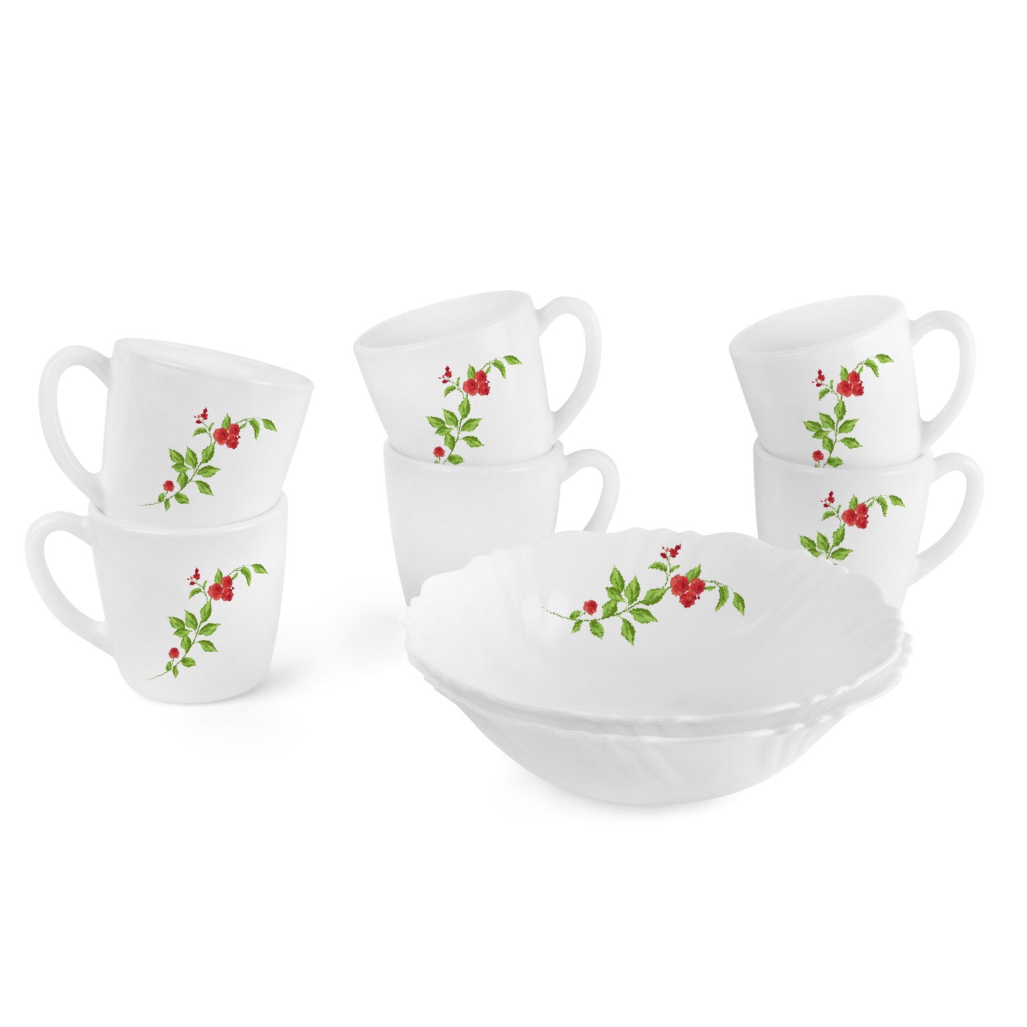 Imperial Series Quick Bite Bowl & Mug Gift set, 8 Pieces Imperial Rose / 8 Pieces