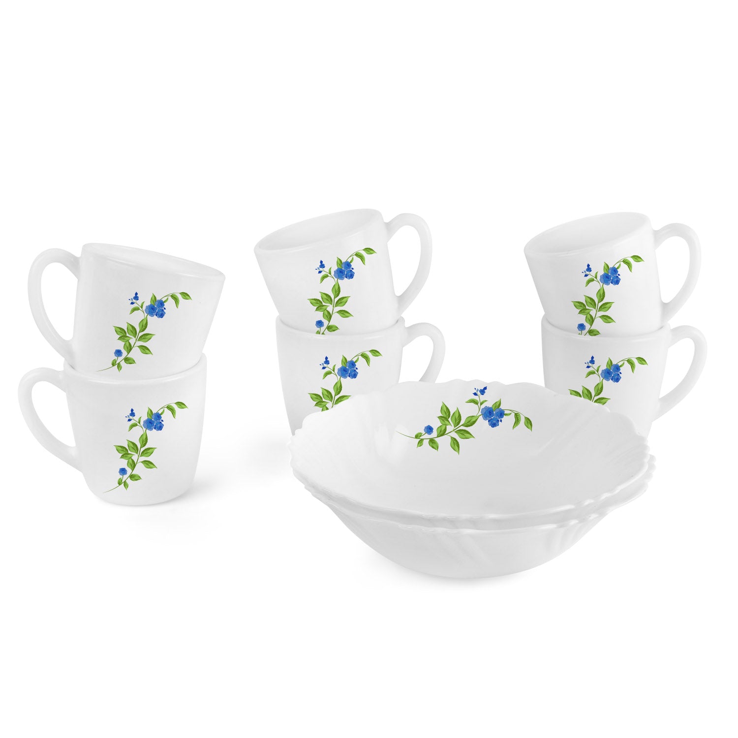 Imperial Series Quick Bite Bowl & Mug Gift set, 8 Pieces Moon Rose / 8 Pieces