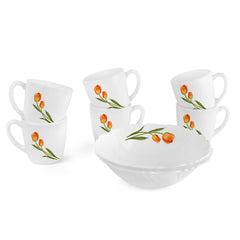 Imperial Series Quick Bite Bowl & Mug Gift set, 8 Pieces Spring Tulip / 8 Pieces
