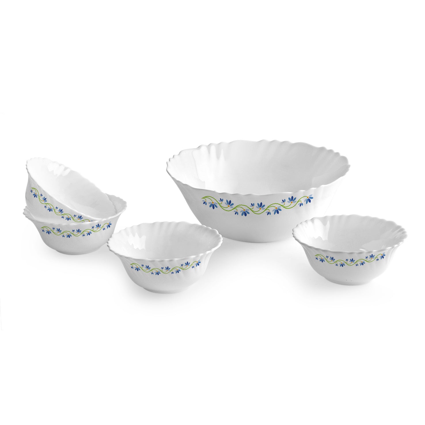 Imperial Series Dessert Set, 5 Pieces Morning Glory / 5 Pieces