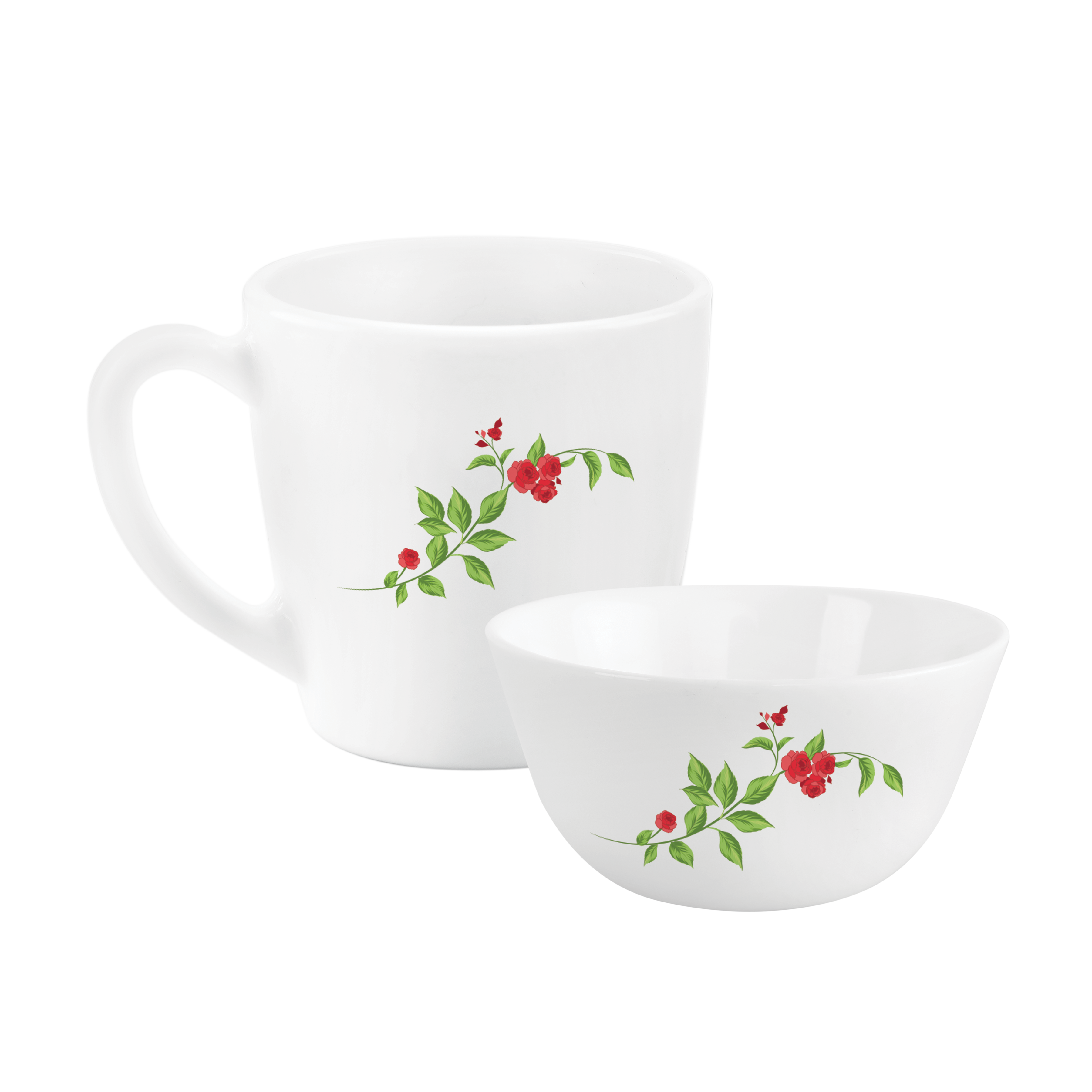 Imperial Series Breakfast Bowl & Mug Gift set, 4 Pieces Imperial Rose / 4 Pieces