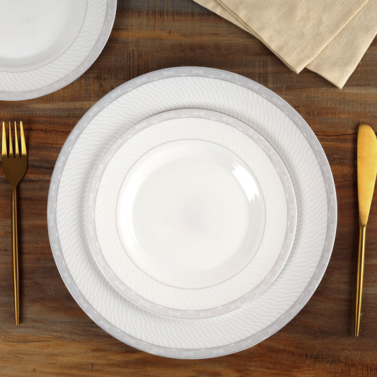 Grace|Feather Series 27 Pieces Opalware Dinner Set for Family of 6