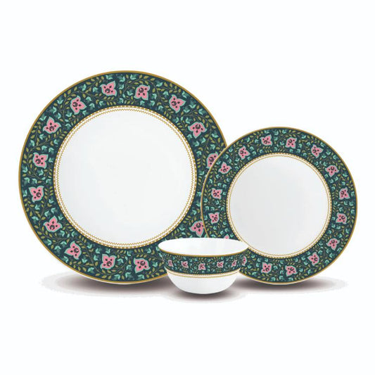 Aurus Series Chintz 27 Pieces Opalware Dinner Set, Family of 6 6